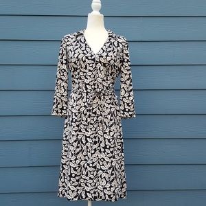EUC Ann Taylor Loft long sleeve wrap tie dress
